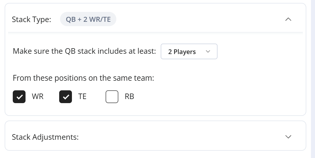 Expanded Stacking Rules