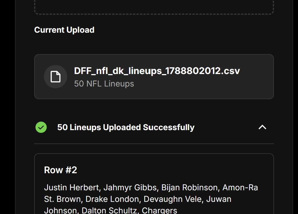 Confirmation of Upload